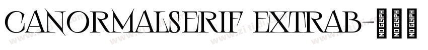 CANormalSerif ExtraB字体转换
